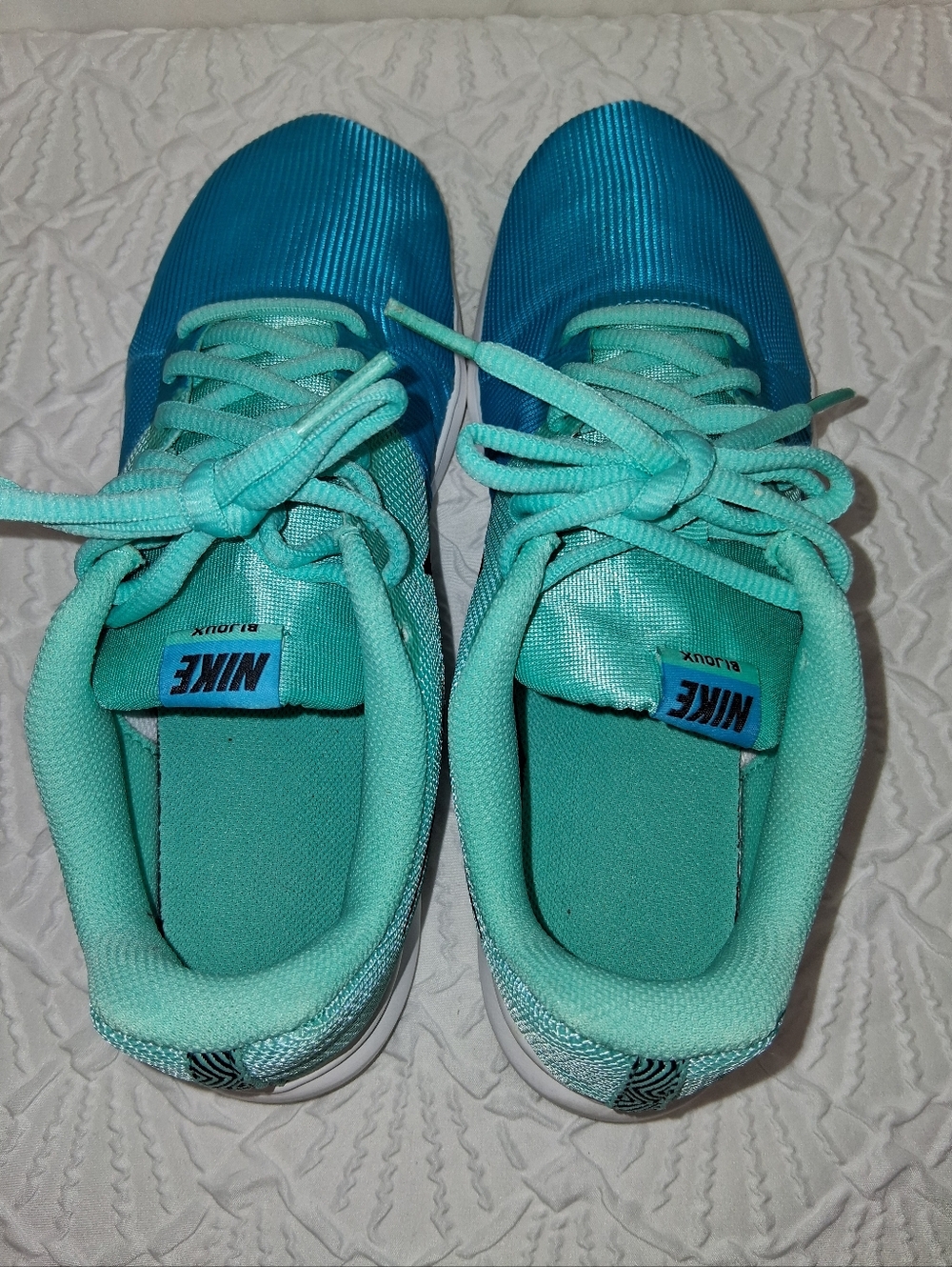 Nike Bl Joux  Teal and Aqua Runner Sneakers Size 6 - Picture 13 of 15